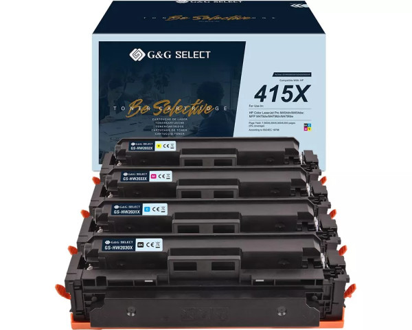 Sparpaket 4 kompatible XL-Toner ersetzt HP 415A/415X BK/C/M/Y