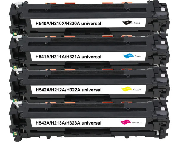 Sparpaket 4 Universal-Toner ersetzt HP 125A/ HP 128A/ HP 131A/ Canon 716/ Canon 731 Serie