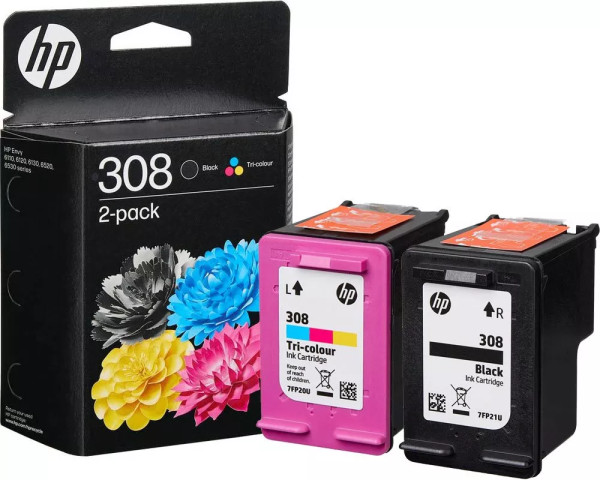 HP 308 Original Druckerpatronen Multipack Black + Color