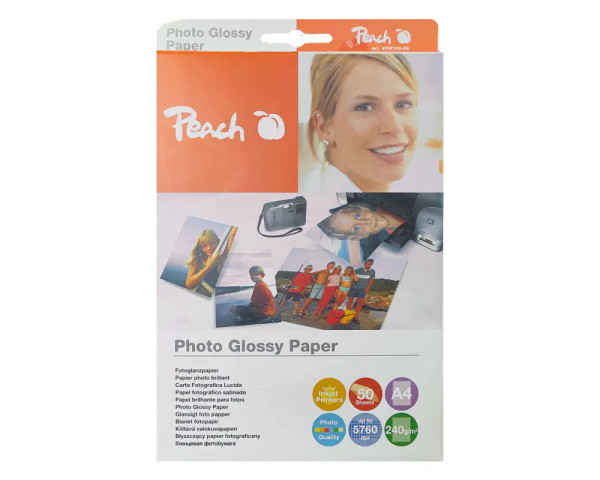 Peach Fotopapier DIN A4 PIP100-06, 50 Blatt, 240gm/m² Glossy